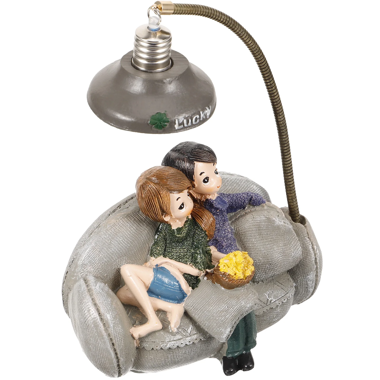 

Cute Couple Lights Desktop Lamp Resin Cartoon Figurine Bedroom Cartoon Figurine Lamp Decorations Table Lantern