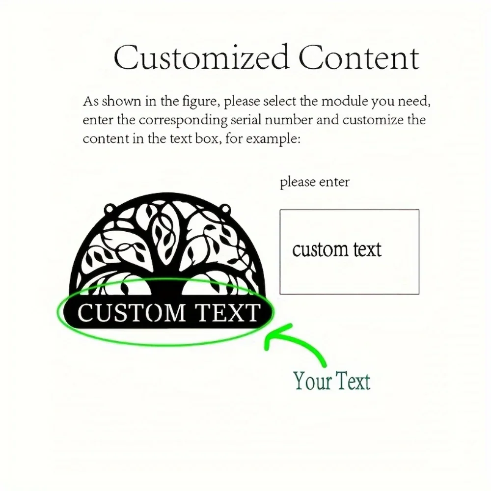 Iron Art Decorative Painting Custom Family Tree of Life Metal Sign with Last Name Display Sturdy Reusable for Outdoor Porch Driv