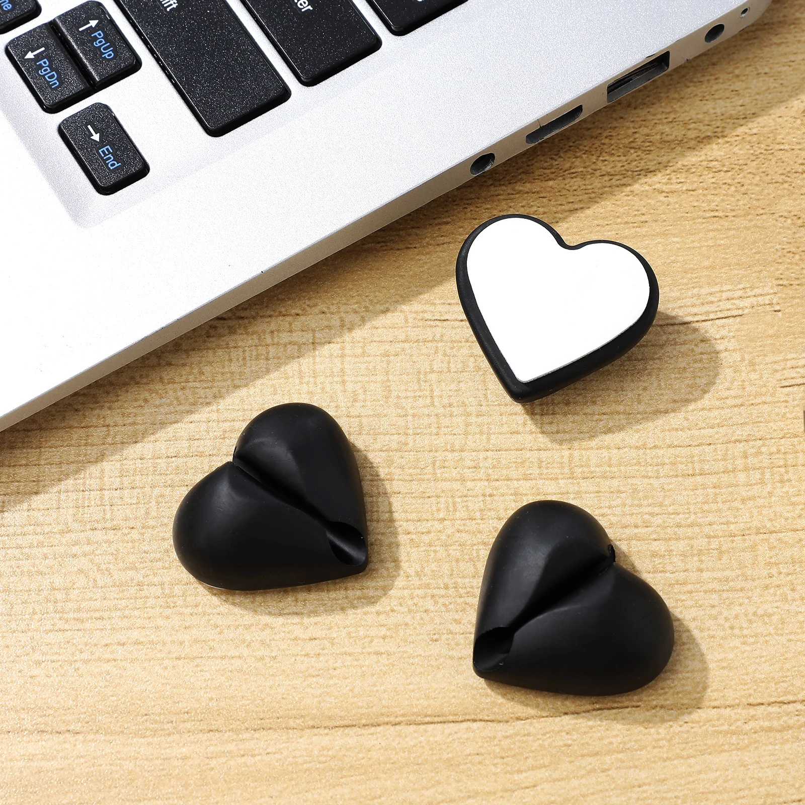 

16Pcs Cable Clips Adhesive Heart Shaped Desk Cord Organizer Wire Clips Charging Cable Holder Cord Management Cords Keeper