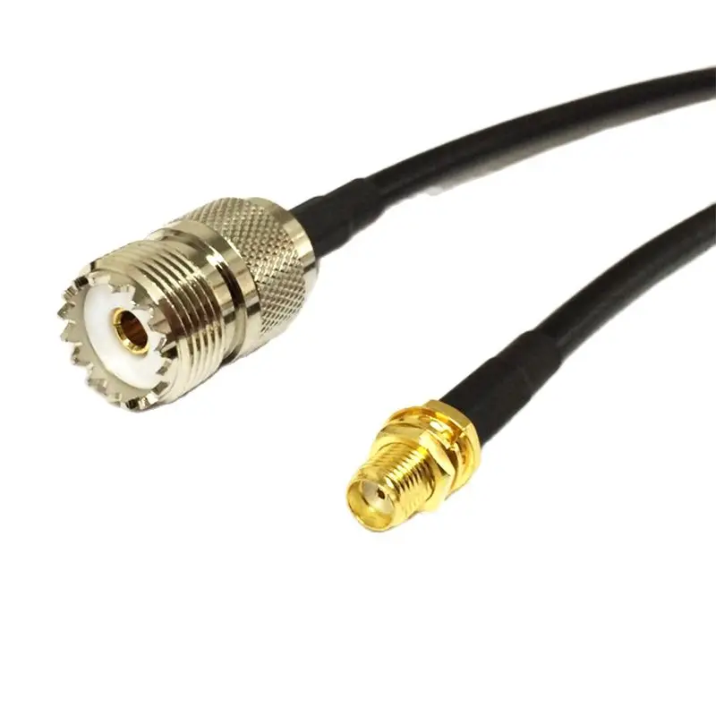 1pc New Modem Coaxial Cable SMA  Female Nut Switch  UHF Jack SO239  RG58 Pigtail Adapter 50CM  20