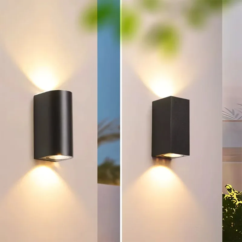 

Wall-mounted waterproof cylinder 10w dimmable double-head outdoor wall lamp
