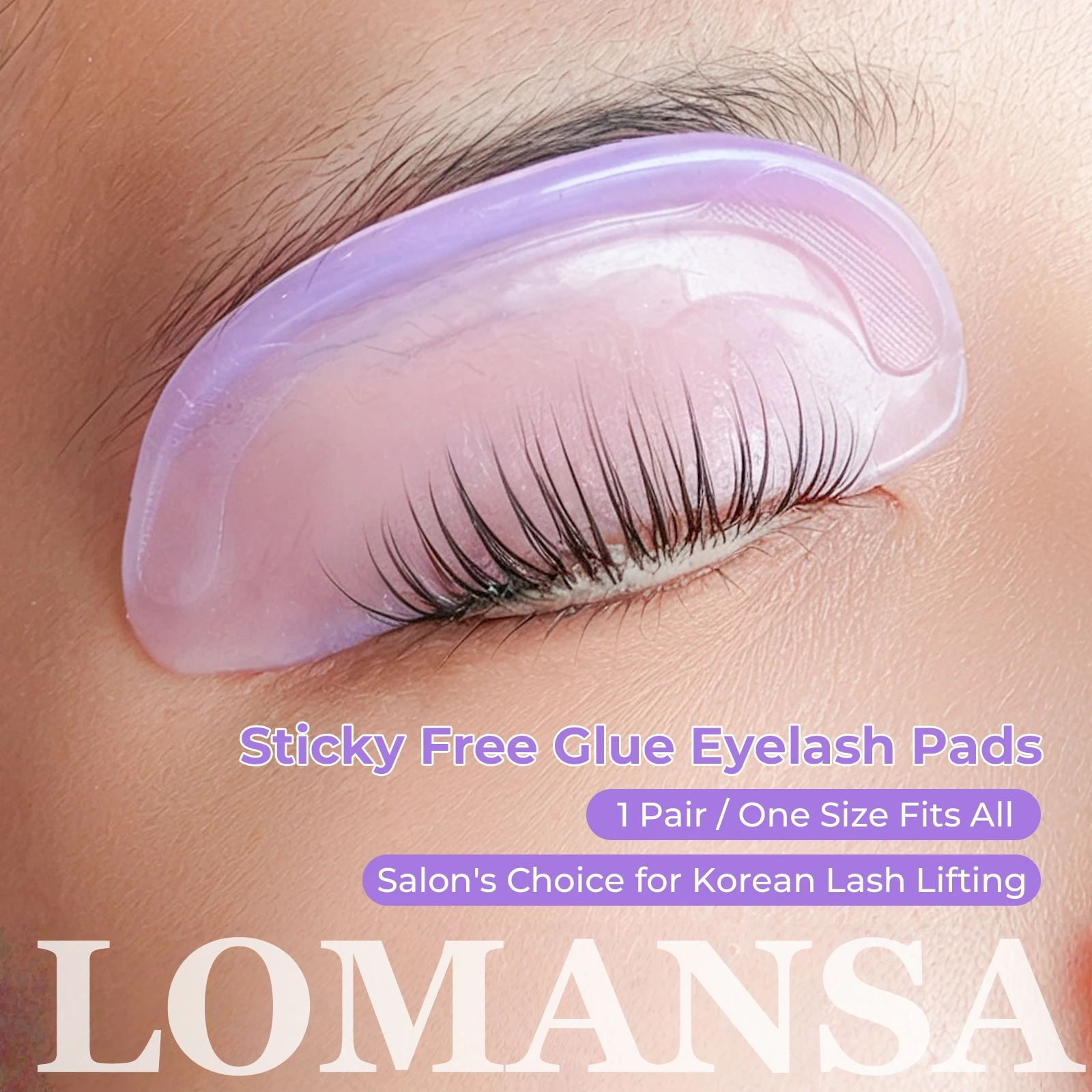 Lomansa Koreanische Super-Haftende Jellyfish Flat Lash Lift Shields Wimpernlift-Stäbchen Klebefrei für Nr. 1 Perm Weichmachende Wimpernlift-Pads Werkzeug