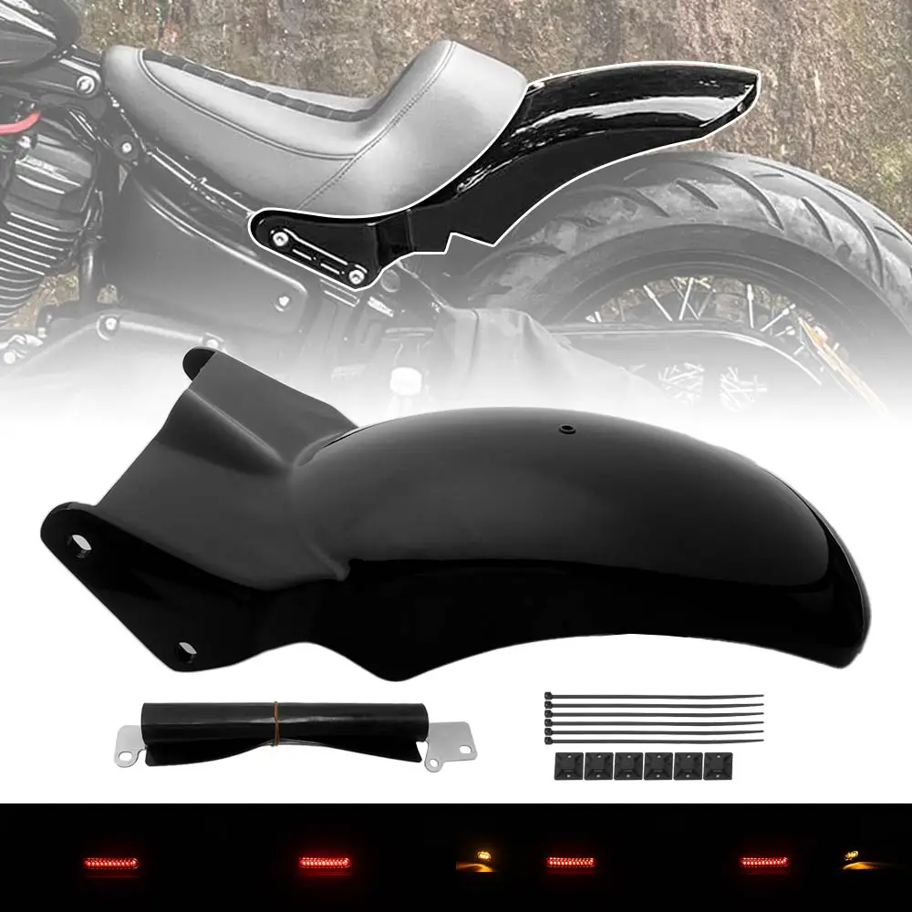 

Heavy-Duty Steel Iron Alloy Rear Fender Compatible For Harley Softail Street Bob Fat Bob Slim Low Rider 2018-Later