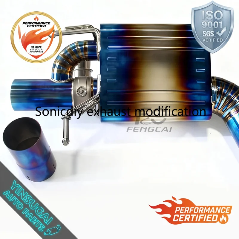 Titanium Exhaust System Muffler for Mercedes-Benz AMG C63 C205 4.0T 2015-2021 Titanium Catback Exhaust Pipe