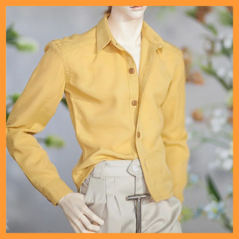 

Custom-made BJD Dolls SD17-Uncle Clothes Model Gentleman Fashion Casual Slim Yellow Shirt Top for soom ID75 YC76 ID72