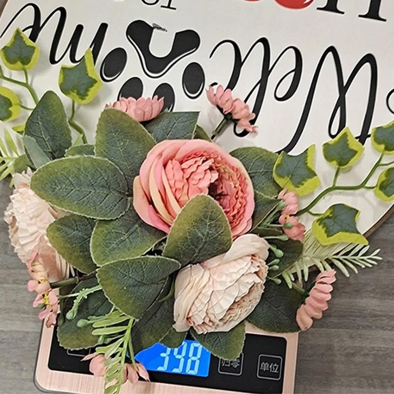 

Hope You Like Dogs Wooden Sign with Paw Bow Rustic Farmhouse Wall Hanging Wreath for Front Door Home Decorations 15UB