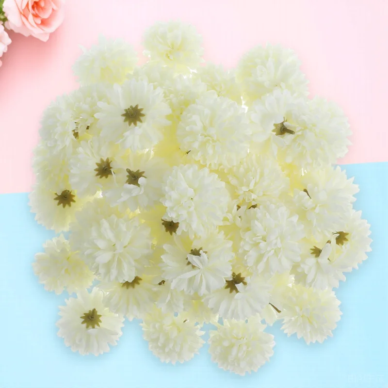 

50Pcs Artificial Chrysanthemum Fake Flowers Realistic Wedding Scene Ornament Party Decorative Flower Adornment Supplies