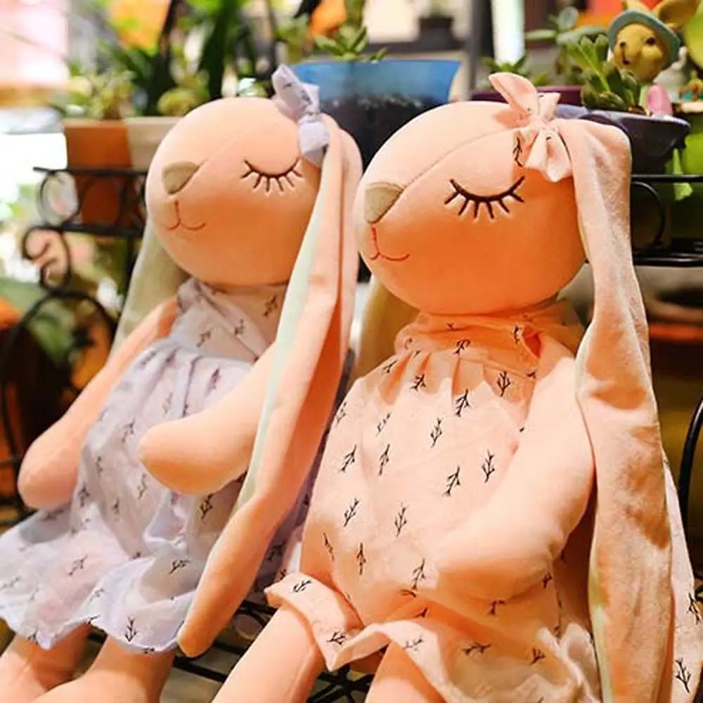 Toy Stuffed Animal Home Decoration Floral Skirt Bunny Plush Doll Long Ears Rabbit Doll Rabbit Plush Toy Rabbit Stuffed Doll