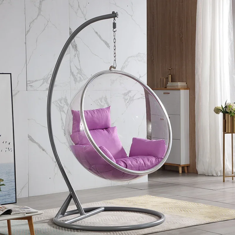 Bubble Chair Indoor Outdoor Internet celebrity Hanging Chair Acrylic Hanging Basket Nordic Hanging Chair Swing Balcony Leisure C