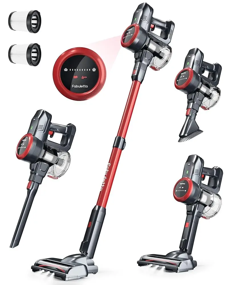 

Fabuletta Cordless Vacuum Cleaner, 6-in-1 Lightweight Stick Vacuum Cleaner With 250W Brushless Motor, 24Kpa Free-Standing Vacuum