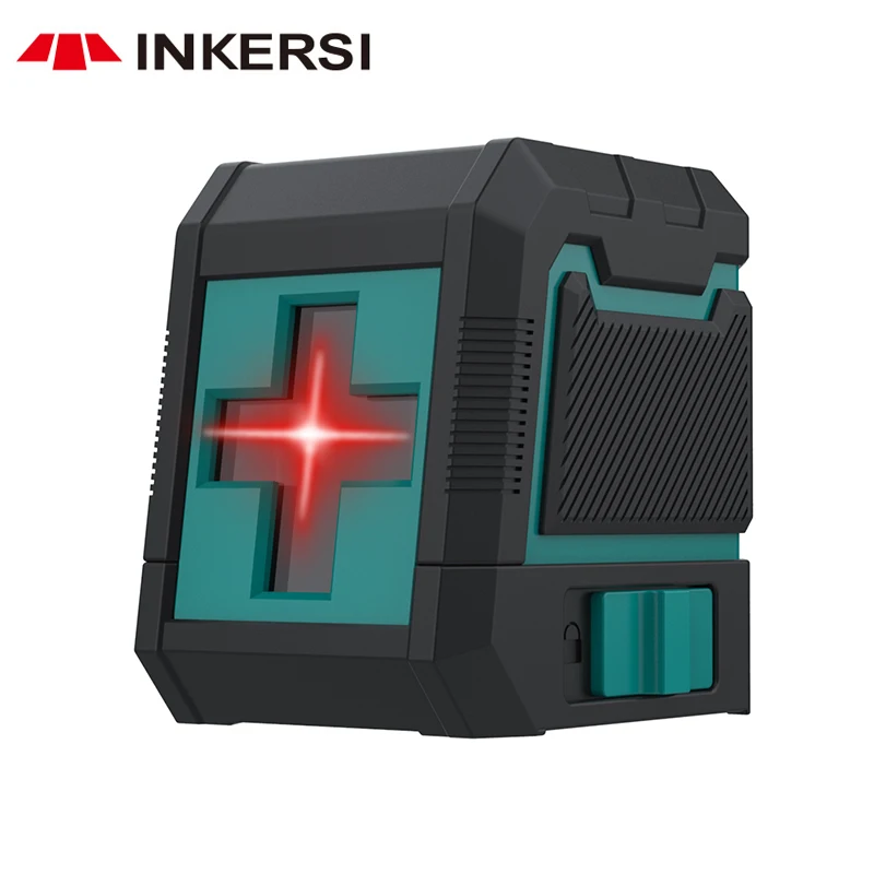 INKERSI New 2 Lines Green/Red Laser Level Self Levelling nivel laser Horizontal & Vertical Cross-Line  1/4 inch Threaded mount