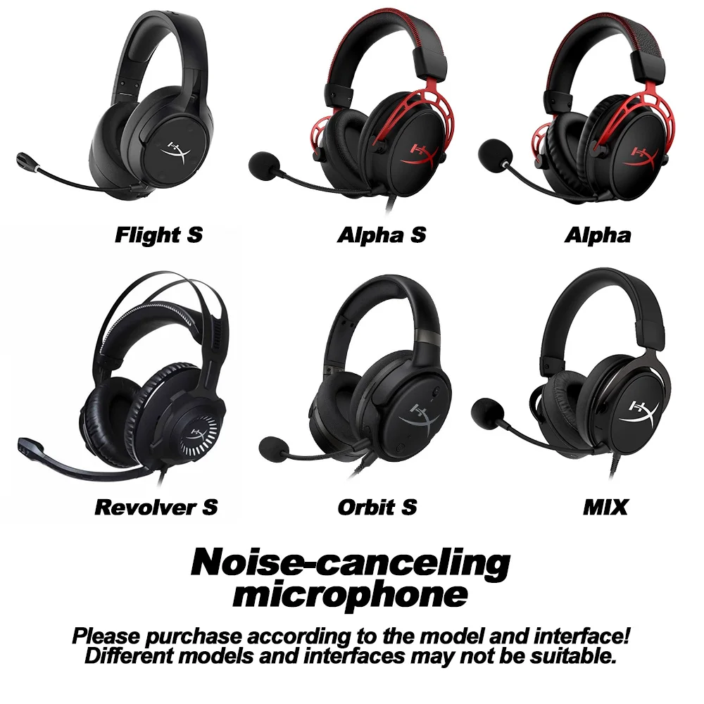 Microphone for Kingston HyperX HyperX Alpha/S/Revolver S Flight S/Orbit S/MIX  Replacement 3.5mm Noise Reduction Headphones Mic
