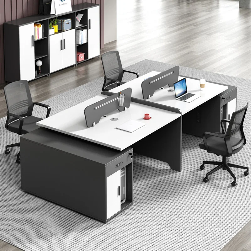 Staff Desk Staff Office Desk And Chair Combination Simple Modern 4/6 Seat Card Seat Office Finance Computer Desk