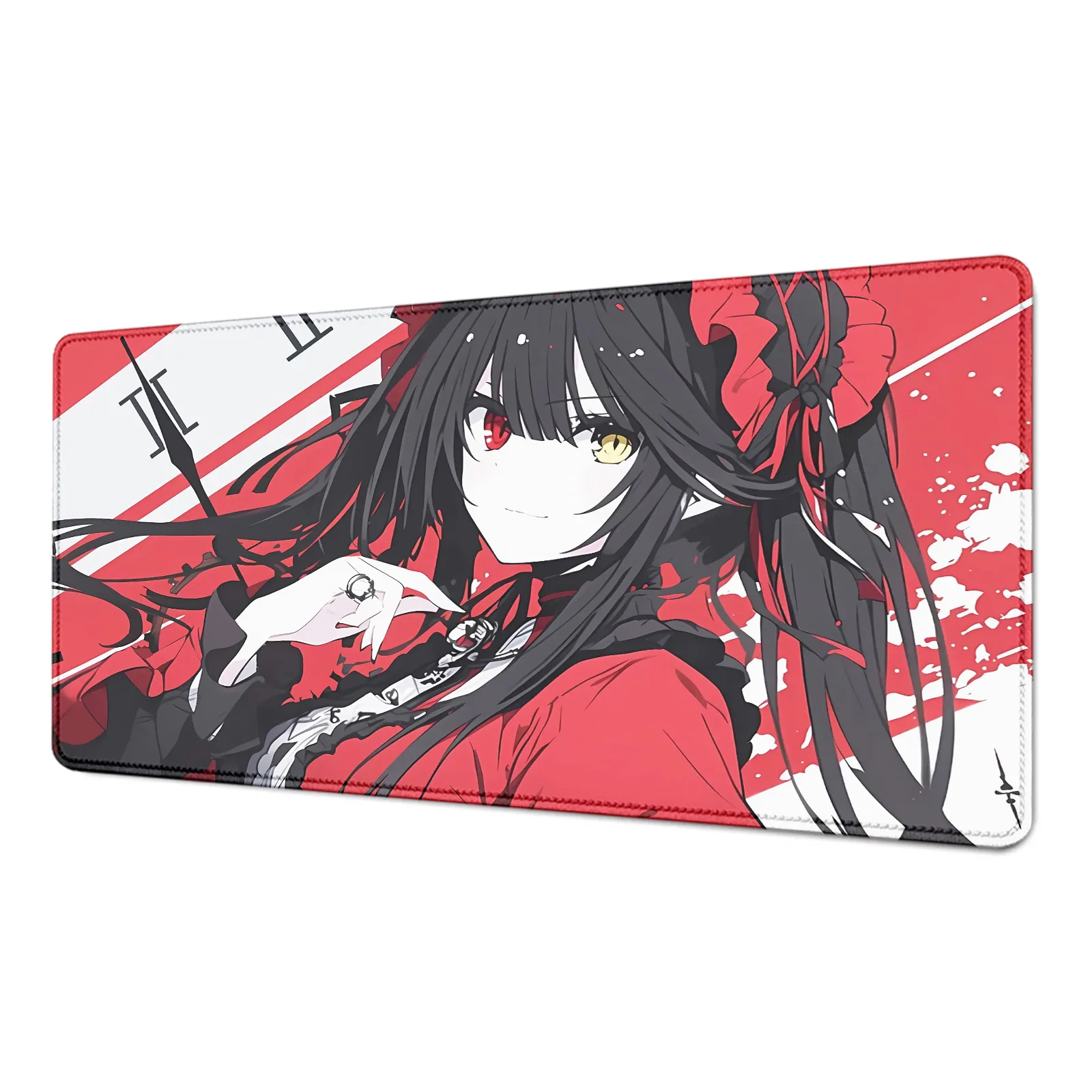 Podkładka pod mysz Kawaii Girl Tokisaki Kurumi Anime Date a Live, podkładka pod laptopa, akcesoria gamingowe, antypoślizgowa gumowa krawędź z obszyciem. — zdjęcie produktu 7