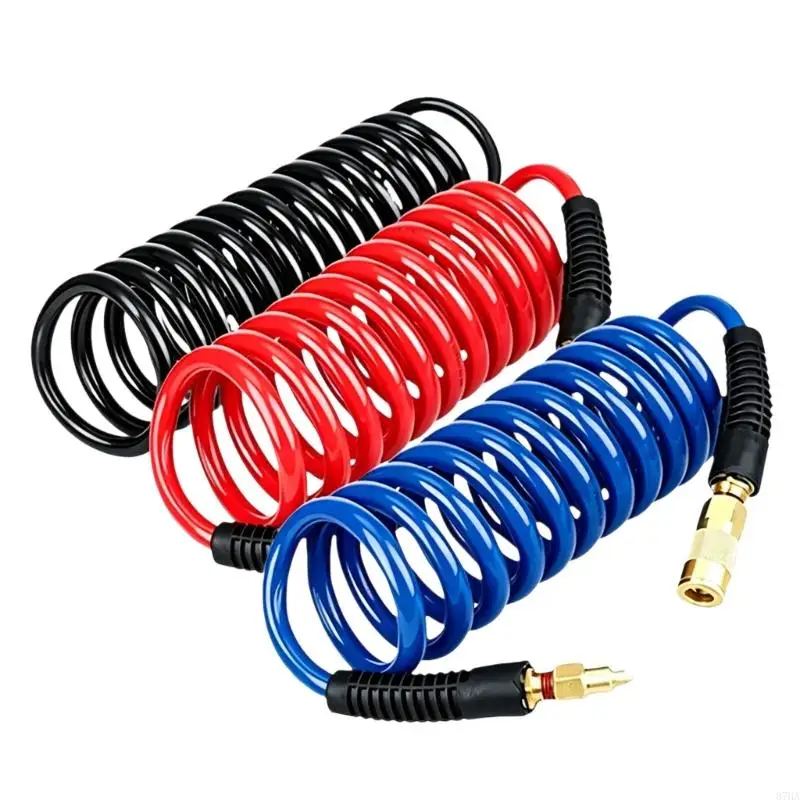 PU Coiled Air Hose for Air Compressor Service, Garage Repair, Inflation Work and Home Workshop Maintenance Use 87HA - view 2