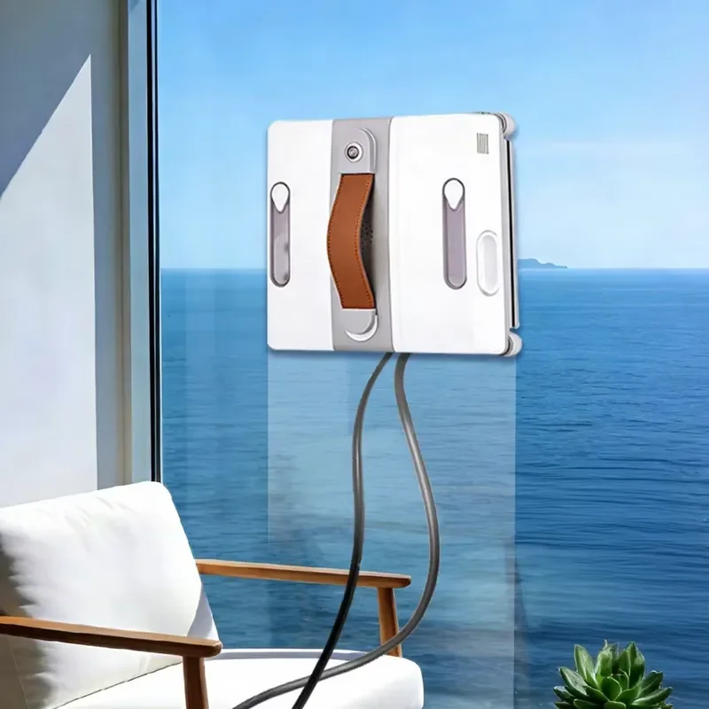 Automatic Window Cleaning Robot with 2 Rotating Brushes and 4 Way Water Spray Brushless Motor Intelligent Navigation for