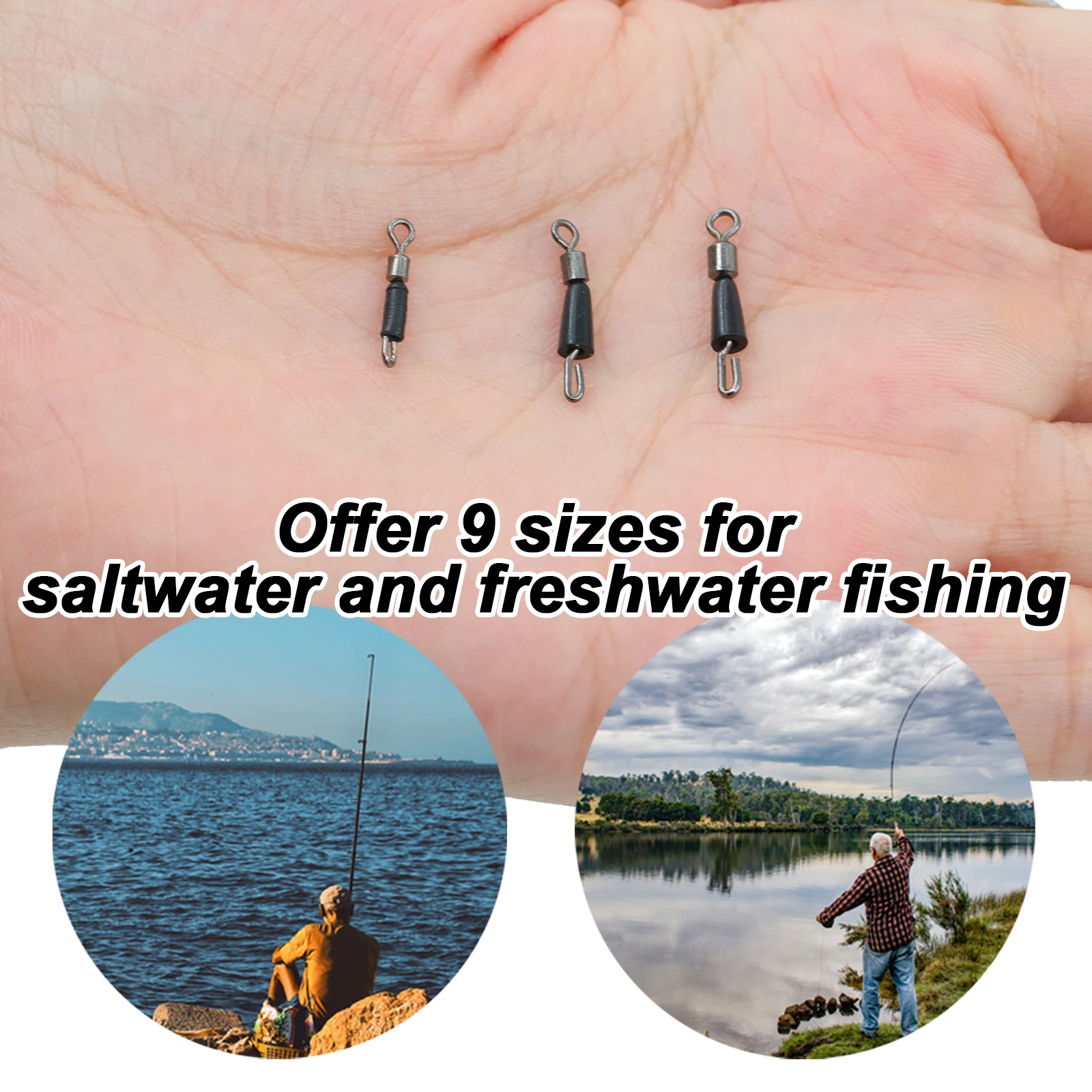 Eslabones giratorios 9KM – Cambio rápido con silicona para pesca de carpa - imagen 4