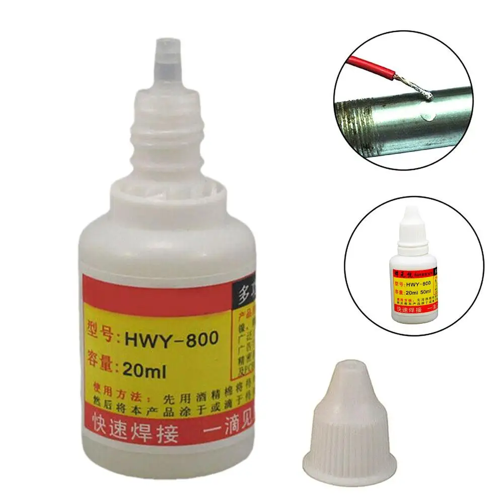 20ml Stainless Steel Flux Soldering Paste, Liquid Welding Tool For Stainless Steel And Nickel Welding, Hwy800 Model W9v6