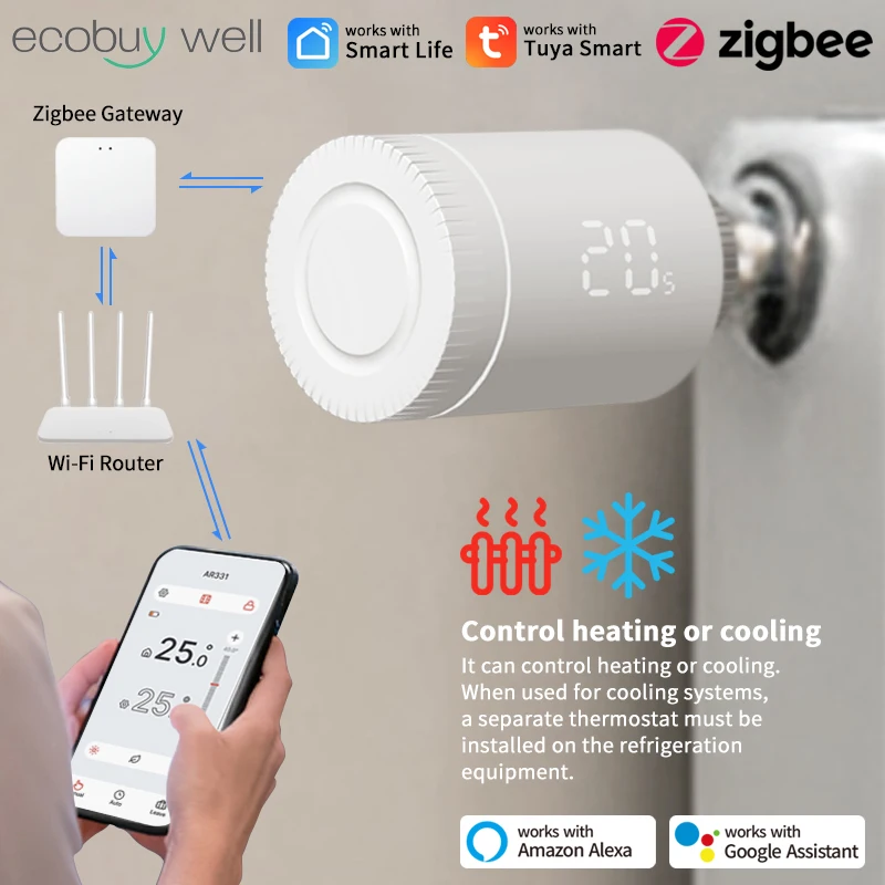 Smart Home Tuya Zigbee Thermostatventil Zigbee 3.0 Thermostatventil Verbunden Thermostatventile Alexa Google Home