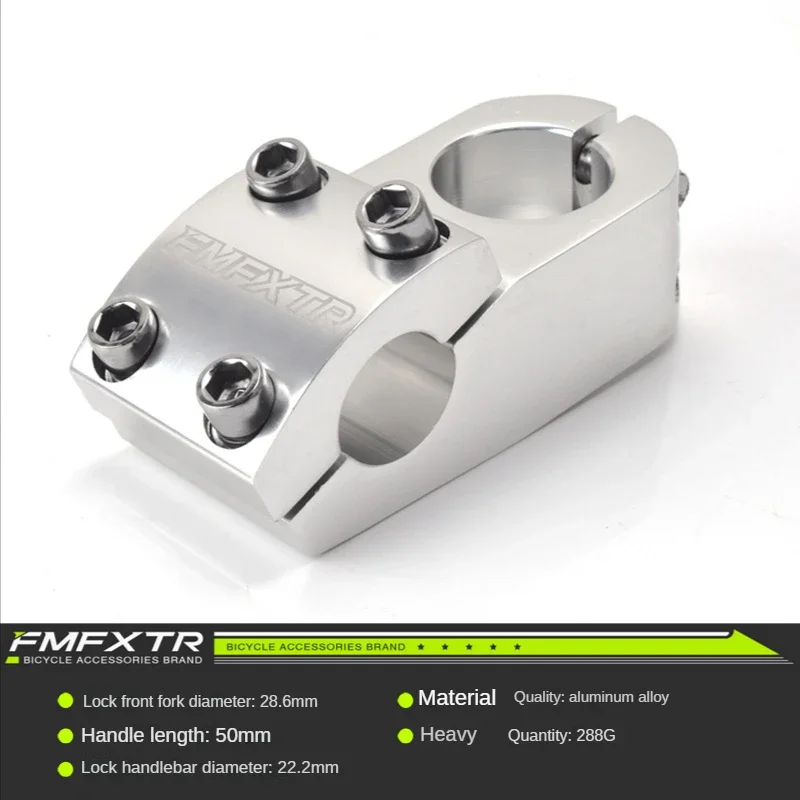FMFXTR 22.2 مللي متر BMX جذع دراجة 0 درجة مزورة سبيكة دراجة الجذعية ل دراجات والعتاد الثابتة BMX الدراجات المقود دراجة أجزاء
