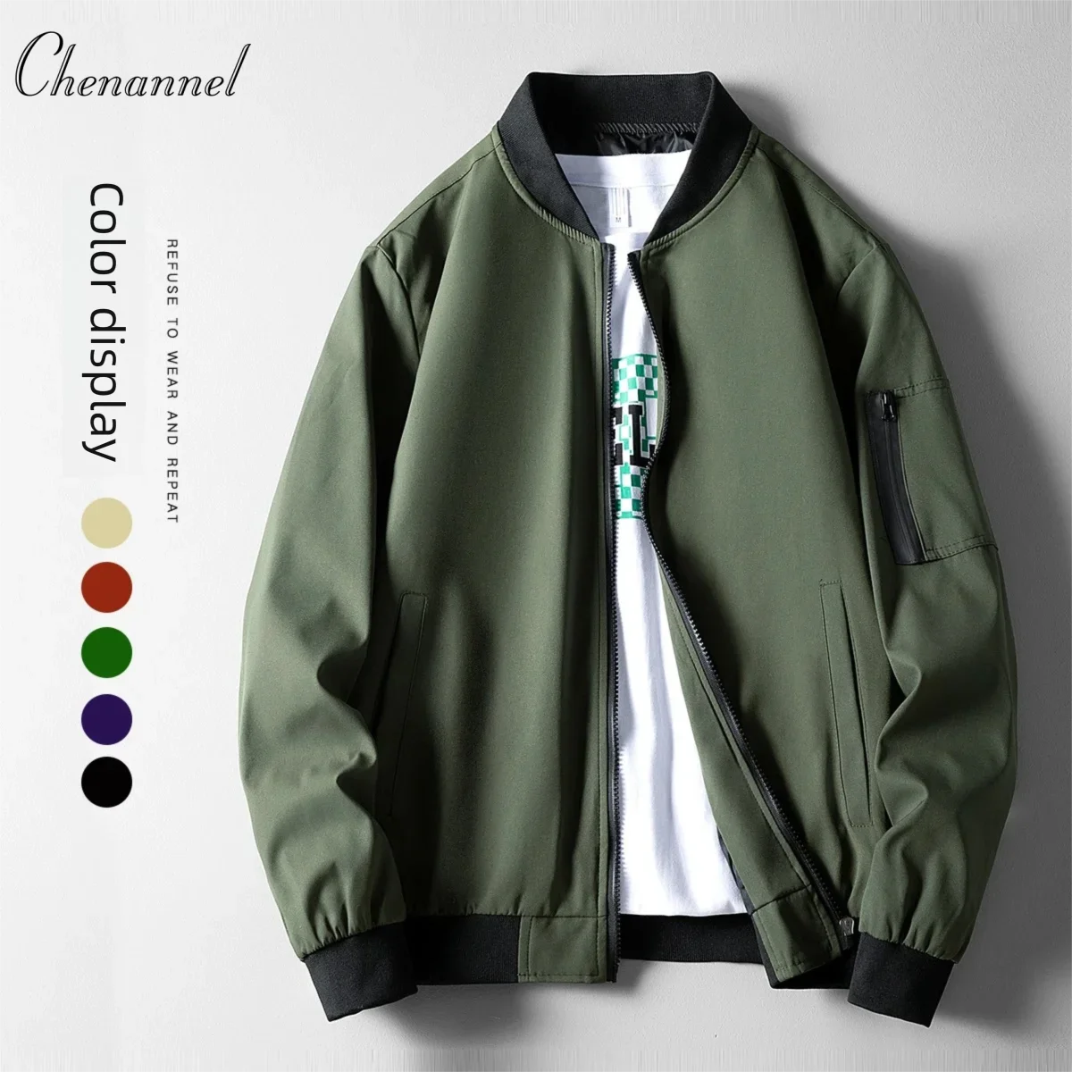 

Новое весеннее мужское пальто ранней осени высокого класса с воротником-стойкой, модная брендовая стильная и универсальная повседневная куртка