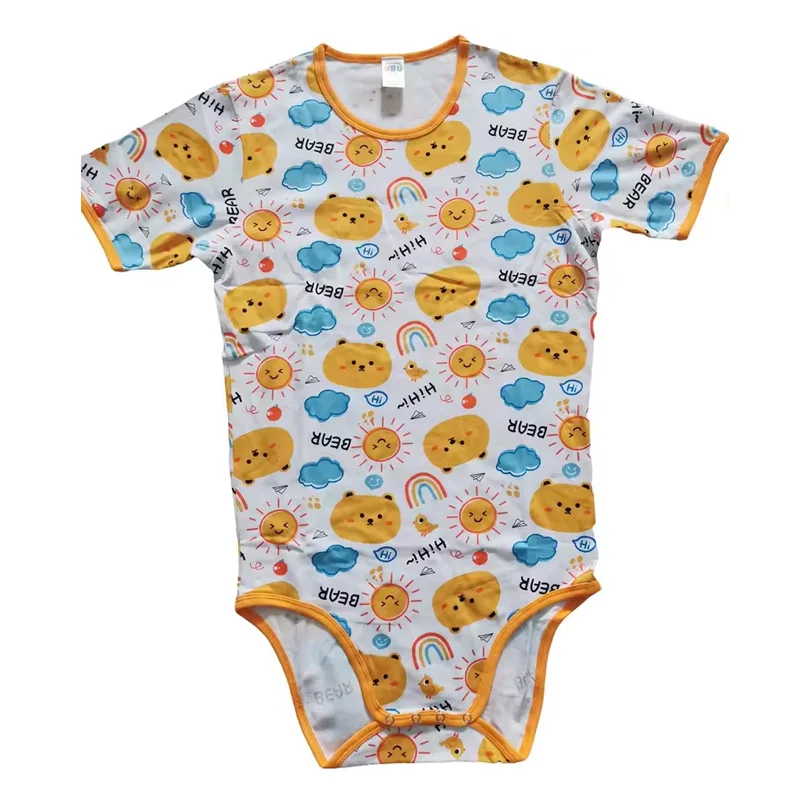 Plus Size ABDL Adult Sun Bear Printing Bodysuit With Snaps/Adult Onesie/Adult Baby Romper