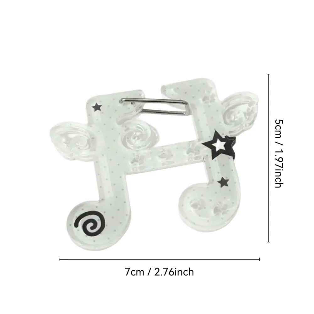 New Musical Note Carabiner Hollow Multipurpose Card Holder Keychain Gift Acrylic Keyring Hook
