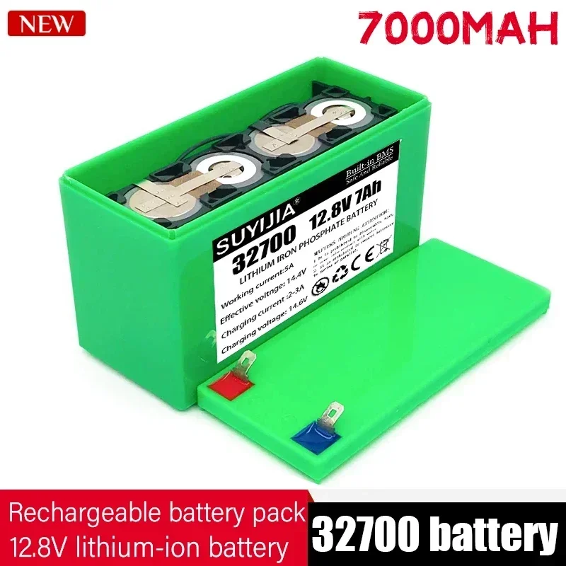 New 4S1P 12.8V 7000mAh 32700 Lifepo4 Battery Pack for Electric Boats and Uninterruptible Power Supplies with 4S 40A Balanced BMS