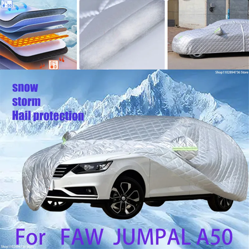 For FAW JUMPAL A50 Outdoor Cotton Thickened Awning For Car Anti Hail Protection Snow Covers Sunshade Waterproof Dustproof