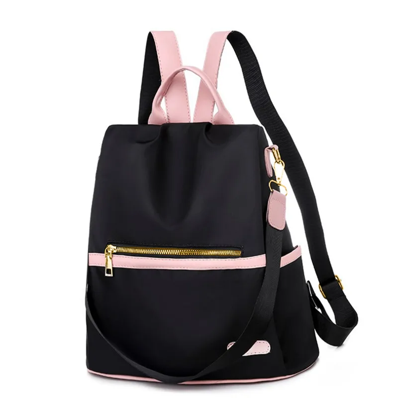 Women Backpack Casual Oxford Fashion Zipper Female Shoulder Bags Teenager School Bag Backpack for Ladies 2024