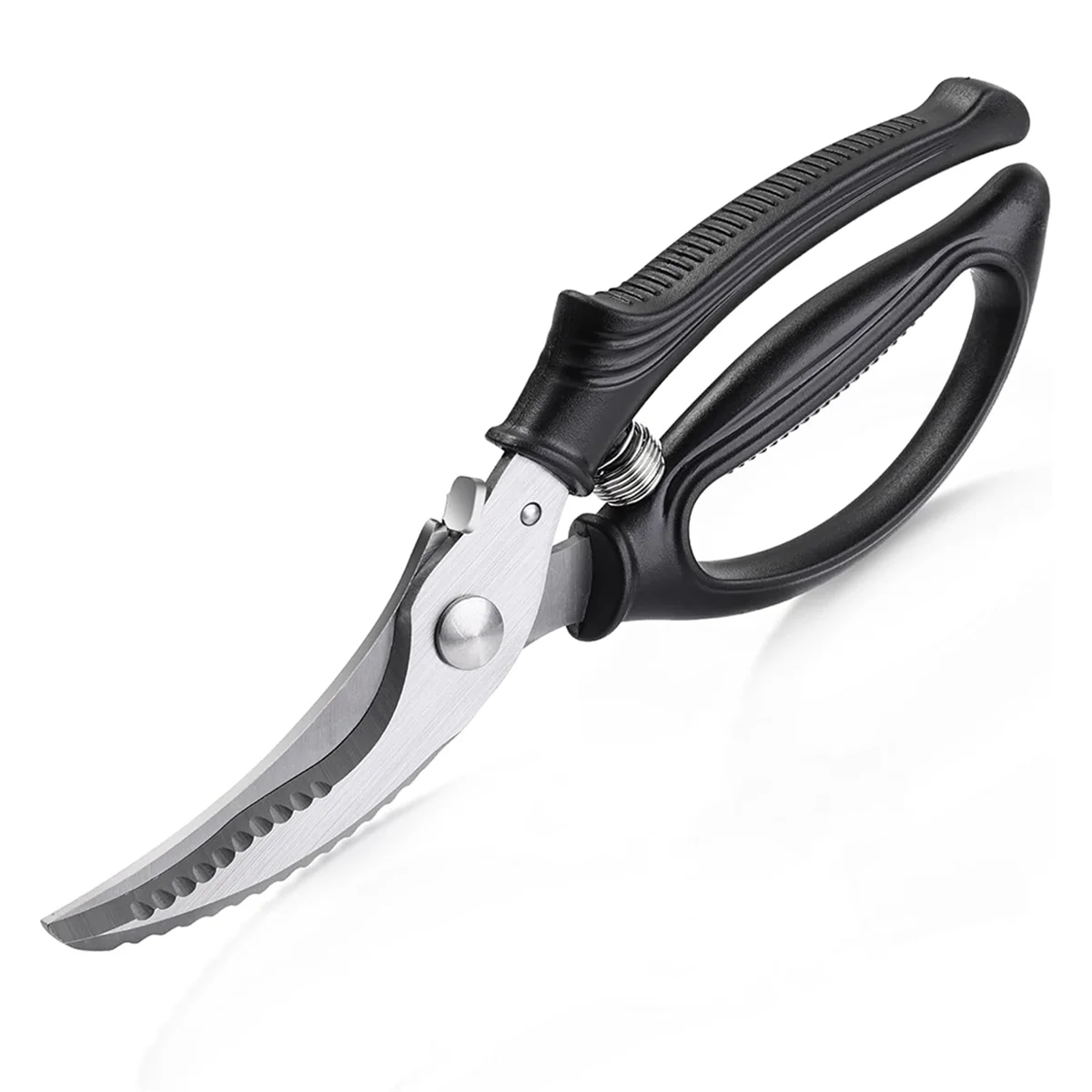 مقصات الدواجن الجديدة، مقصات المطبخ مع زنبرك محملة، مقص الدواجن شديد التحمل للحوم والدجاج والتركيا ومقبض مضاد للانزلاق