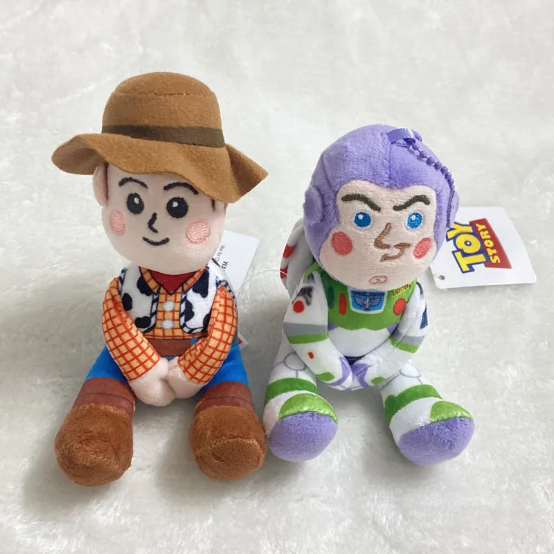 Disney Toy Story figura de acción de Woody, llavero de dibujos animados Kawaii, bolso de mano, mochila, colgante, decoración con dijes