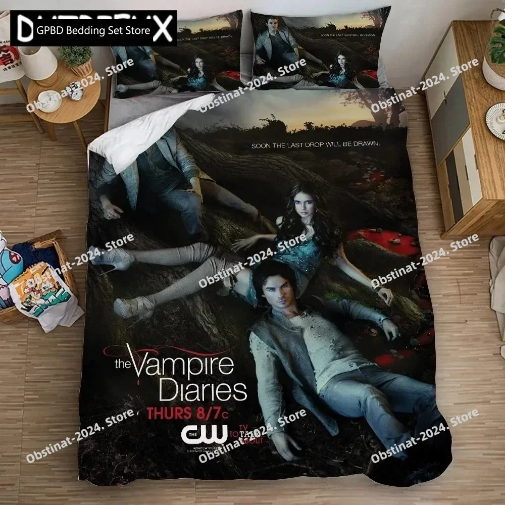 

The Vampire Diaries 3d Printed Bedding Cover Bedding Set Duvet Cover Cartoon Giant Comforter Bed Linen Bed Set (NO Sheet)