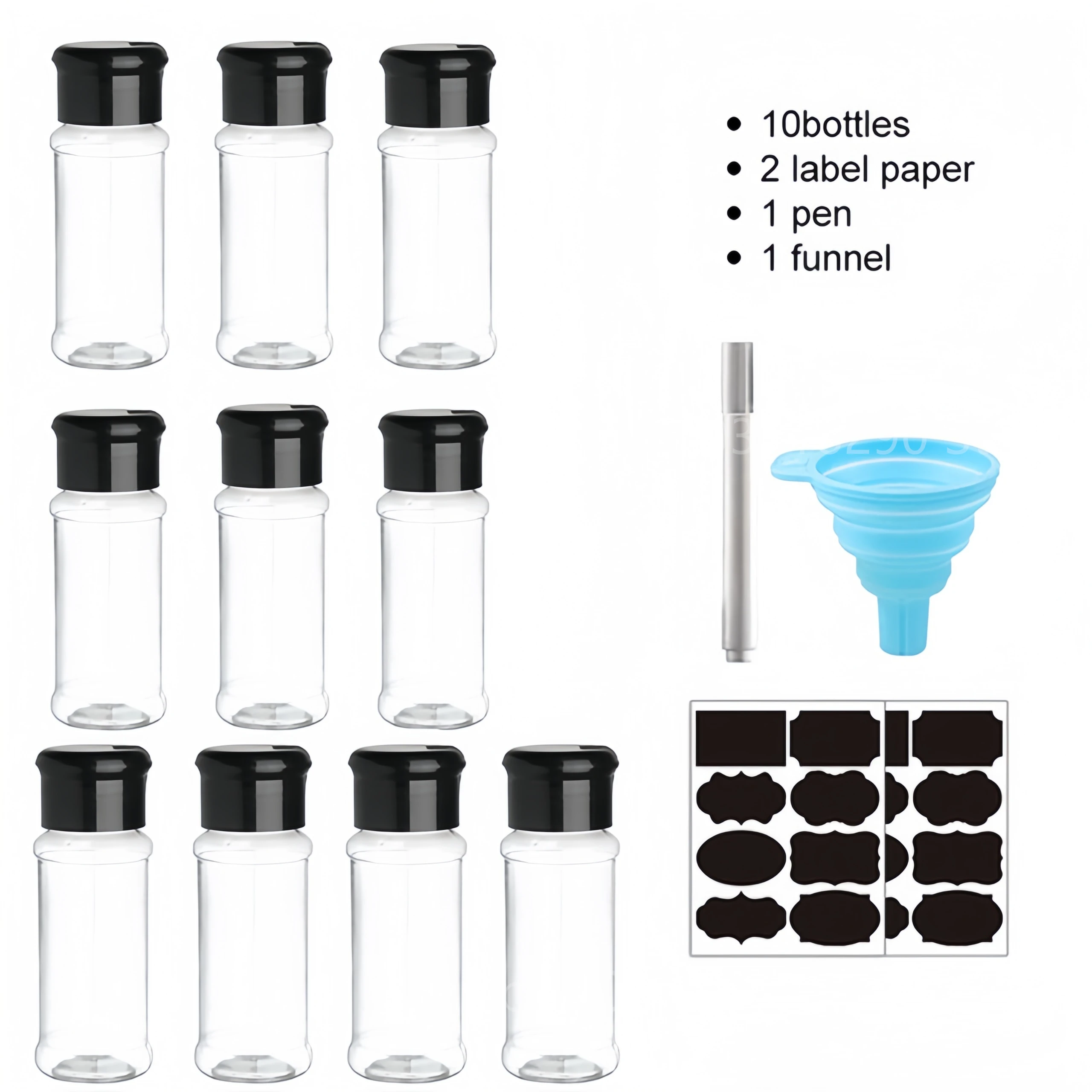 5/10/15/20 Pc Potten Voor Kruiden Zout En Peper Shaker Kruiden Pot Spice organizer Plastic Barbecue Kruiderij Keuken Gadget Tool