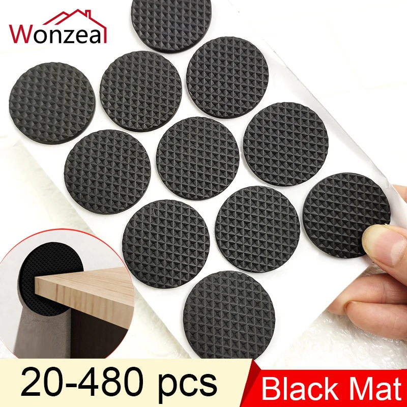 20 Set Self Adhesive Furniture Leg Feet Rug Felt Pads Anti Slip Mat Bumper Damper For Chair Table Protector Hardware Square