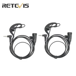 Retevis EEY002 Earhook Earpiece 3.5mm Single needle Earphone with PTT Microphone for RETEVIS RT22P RT622P RB619 RB19 B63S B3S