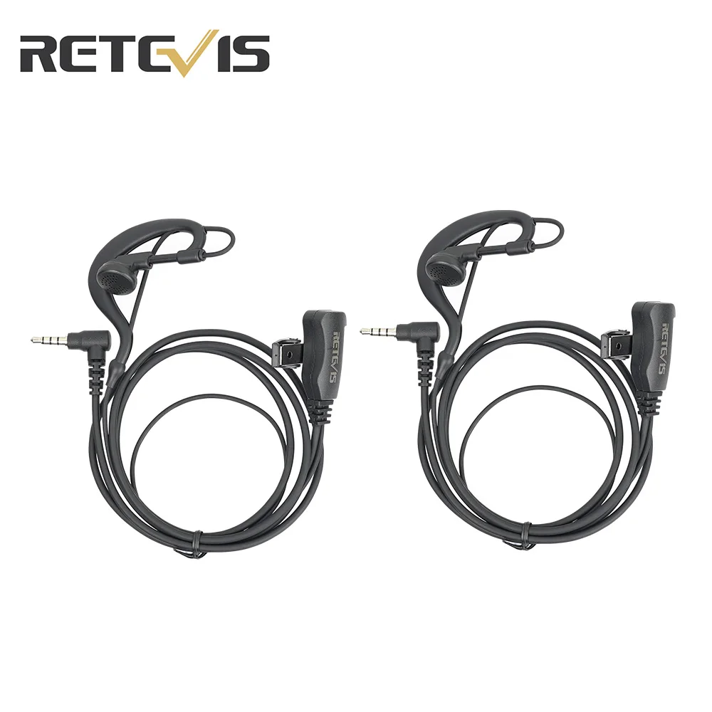 Retevis EEY002 이어훅 이어피스, PTT 마이크 포함, 3.5mm 단일 바늘 이어폰, RETEVIS RT22P RT622P RB619 RB19 B63S B3S 용 