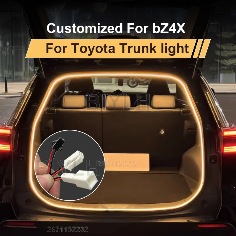 Customized For Toyota bZ4X Car LED Trunk Light Flexible Atmosphere Light Tail Box Light Interior Decor Accessories