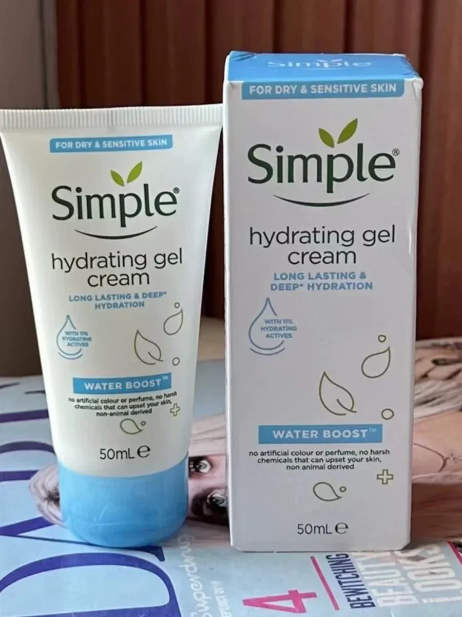 

SIMPLE Hydrating Cream 50ml Hydrating Gel Cream for Sensitive Skin Face Cream Moisturising Skincare Products Rare Beauty