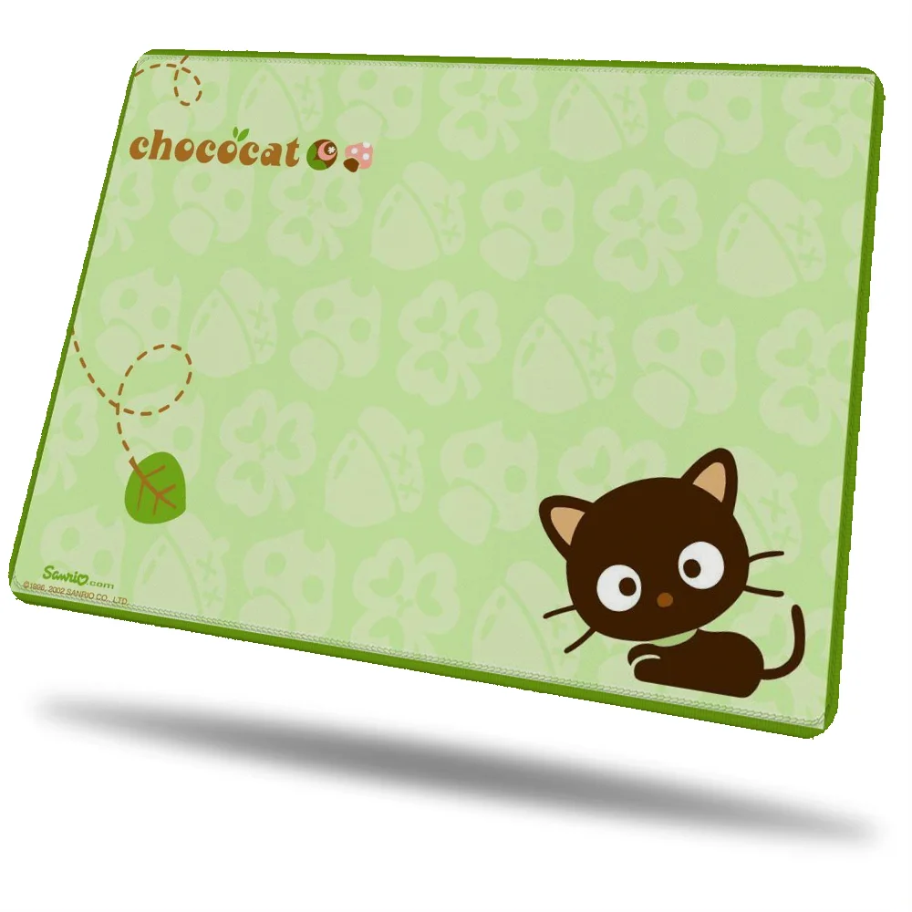 Chococat-alfombrilla pequeña de goma para escritorio, accesorios bonitos para ratón, alfombrilla de Anime para Pc, alfombrillas de juego para niña, alfombrilla para ratón para ordenador portátil