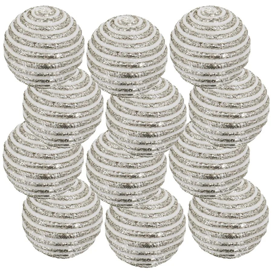 

D3.9 Christmas Ball Ornaments Plastic Drative Hanging Ball Christmas Tree Ornaments for Holiday Party Drations Set of 12