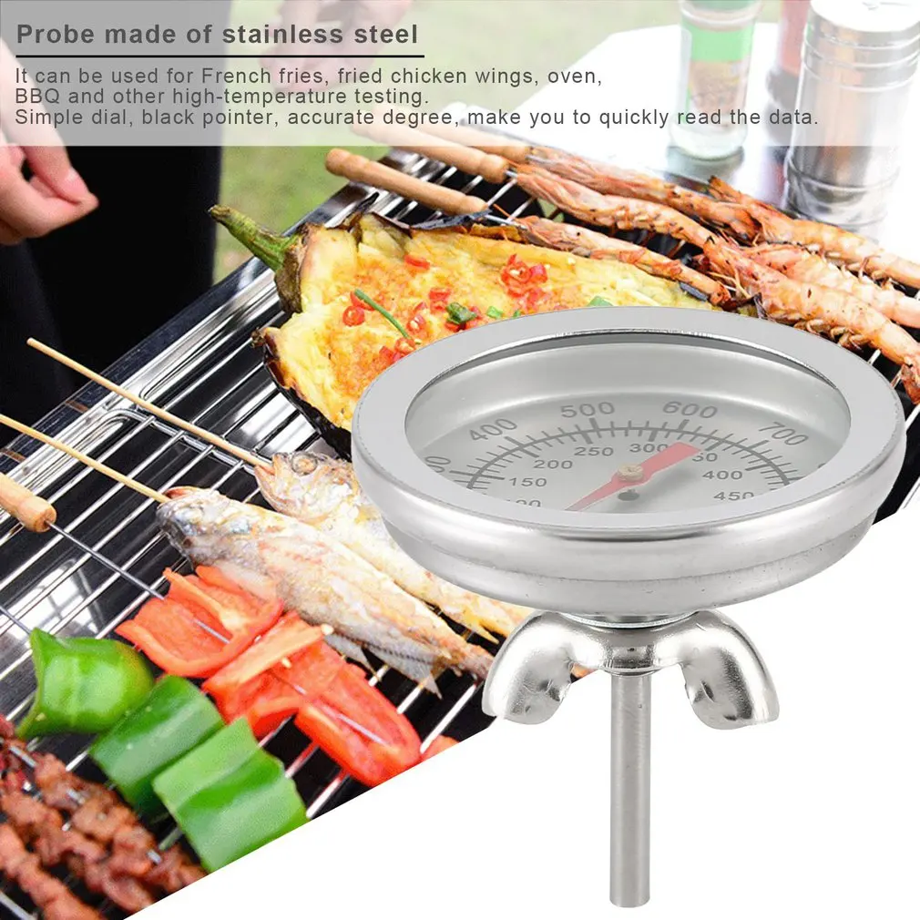 

50-500C Stainless Steel BBQ Barbecue Smoker Grill Thermometer Temperature Gauge Oven Thermometer Dropshipping Wholesale
