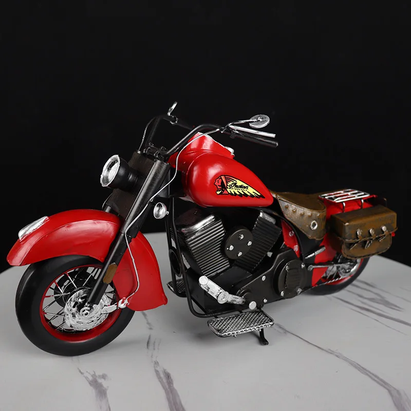 Simulatie Model Van Indian Motorcycle Herstellen Van Oude Manieren Smeedijzeren Locomotief Ark Bar Cafe Venster Decoraties Inrichting