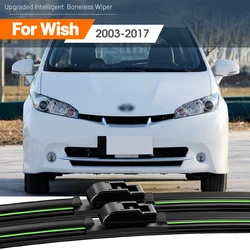 2pcs For Toyota Wish AE10 AE20 2003-2017 Front Windshield Wiper Blades 2004 2007 2009 2011 2016 Windscreen Window Accessories