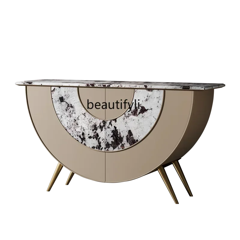 

LJYAsmt52 Light luxury Xuanguantai storage storage cabinet Post-modern simple marble high-end dining side cabinet