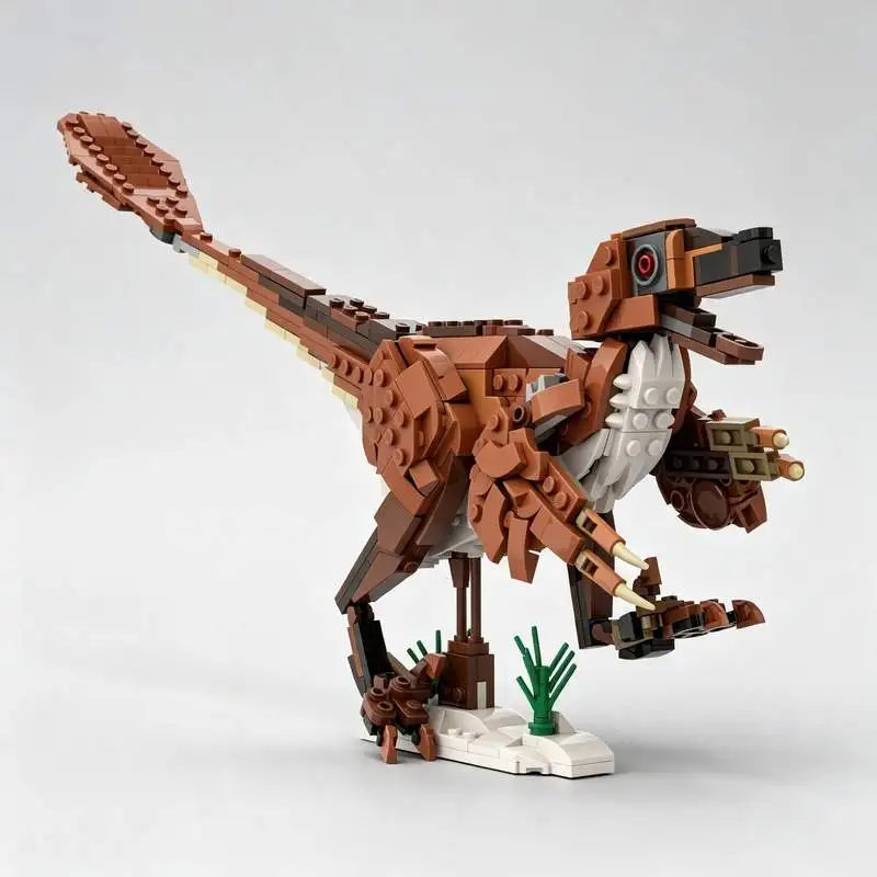 478PCS Prehistoric Raptor Dinosaur Building Blocks Model DIY Assembly Animal Figure Creative Educational Display Festival Gift