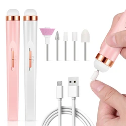 LINMANDA Electric Nail File Nail Set with 4 Speeds Cuticle Trimmer Battery Operated Manicure and Pedicure Tools at Home Use