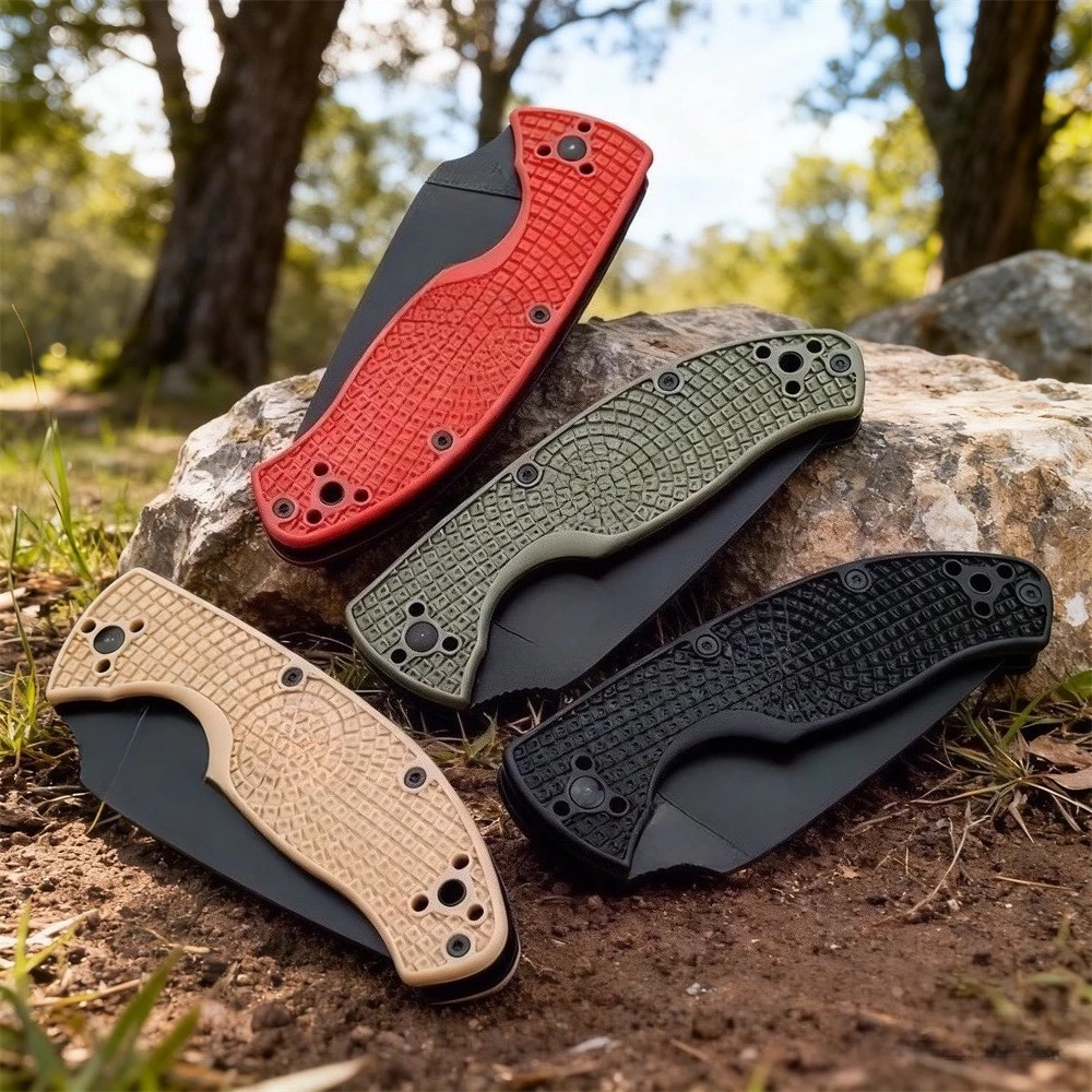 C122 سكاكين الجيب التخييم سكين للفرد 8Cr13Mov الصلب ألياف النايلون مقبض المدمجة في الهواء الطلق التكتيكية الصيد التنزه أدوات إنقاذ