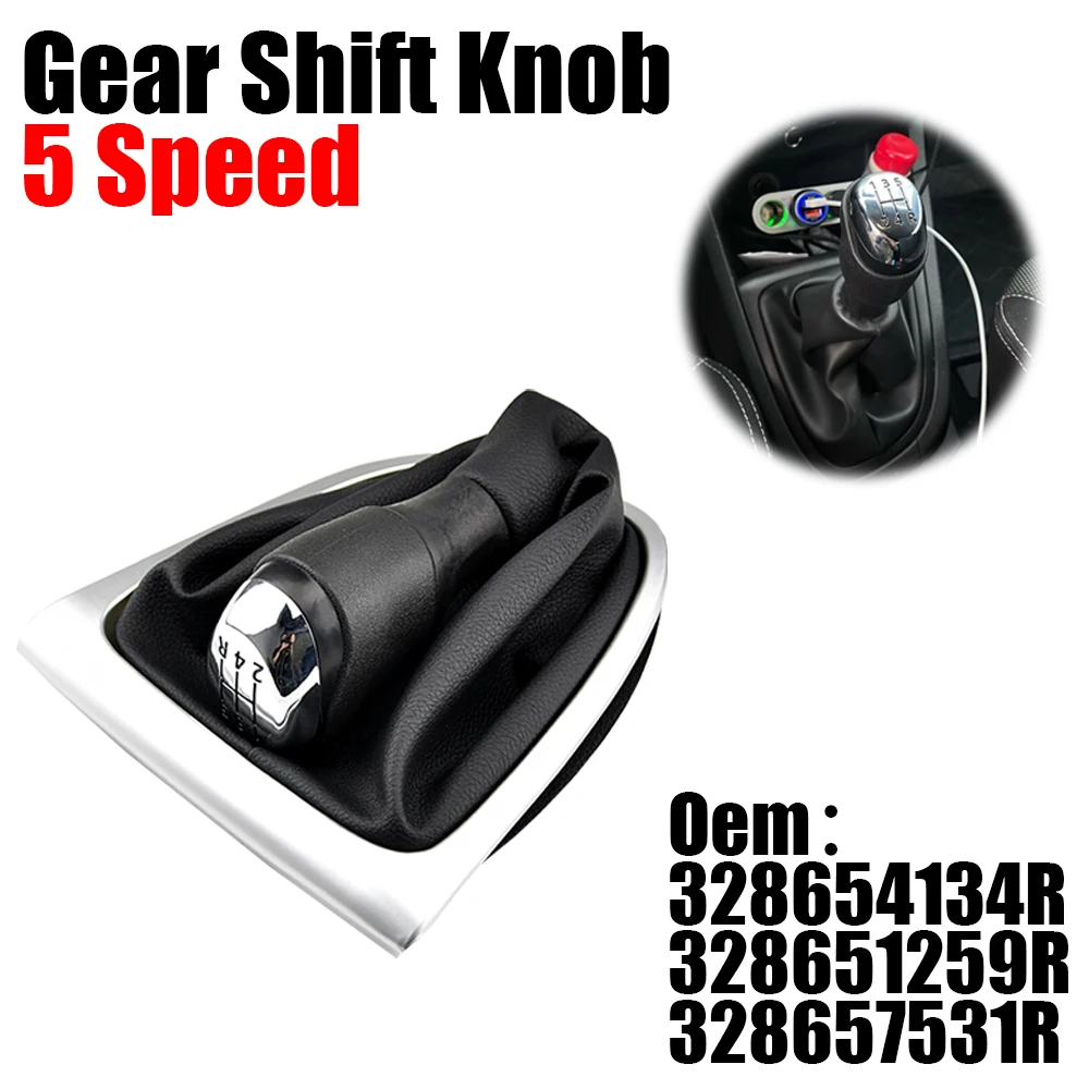 5/6 Speed For Renault Clio 4 Mk4 IV 2012 2013 2014 2015 2016 2017 2018 2019 Gear Shift Knob Gear Shift C5/llar Gaiter Boot Cover