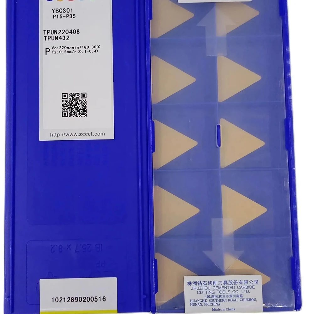 ZCC TPUN220408 10PCS/BOX TPUN 432 Original Carbide Turning Inserts For machining steel and stainless steel